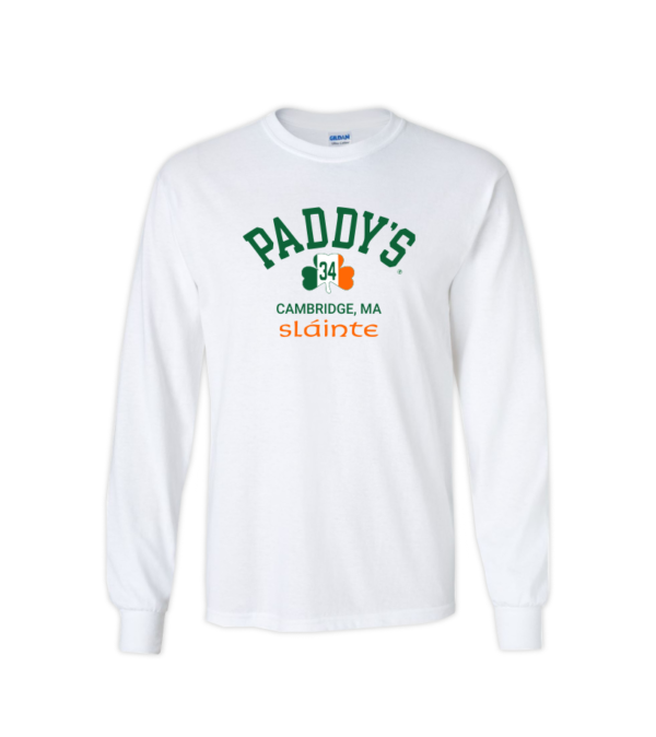 St. Paddy's Day White Long Sleeve Tee Shirt