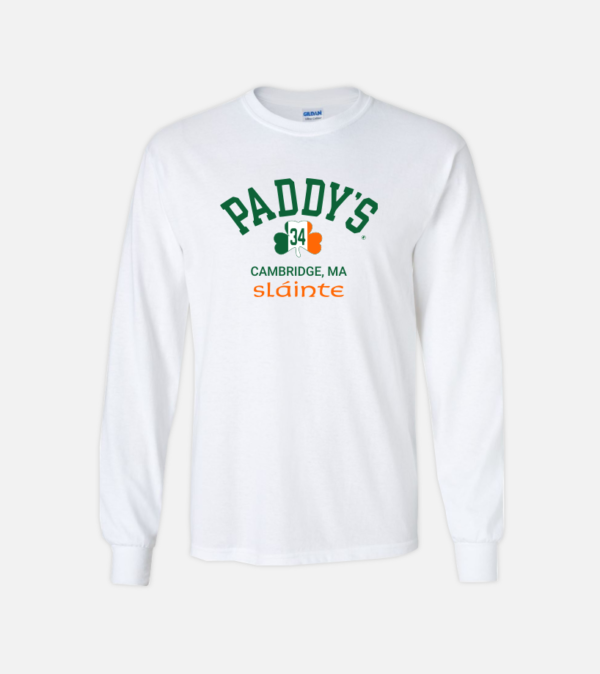 St. Paddy's Day White Long Sleeve Tee Shirt