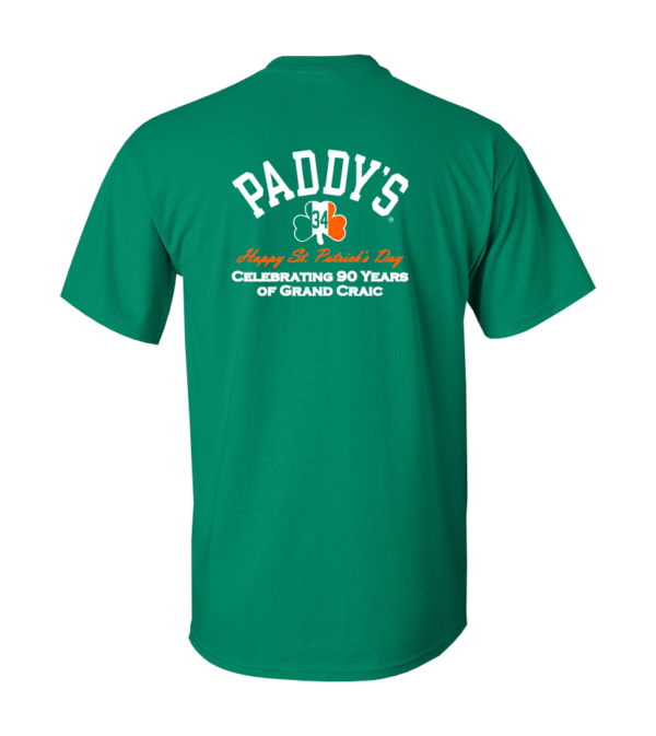 Paddy's Day Kelley Green Long Sleeve Tee Shirt - Back View